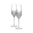 Lismore Diamond Essence Flute Glass (Set of 2) For Cheap