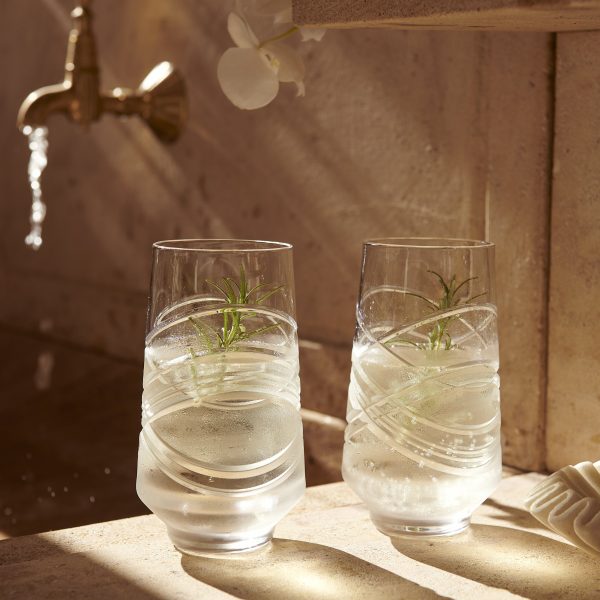 Aran Hiball Glass (Set of 2) Online Sale