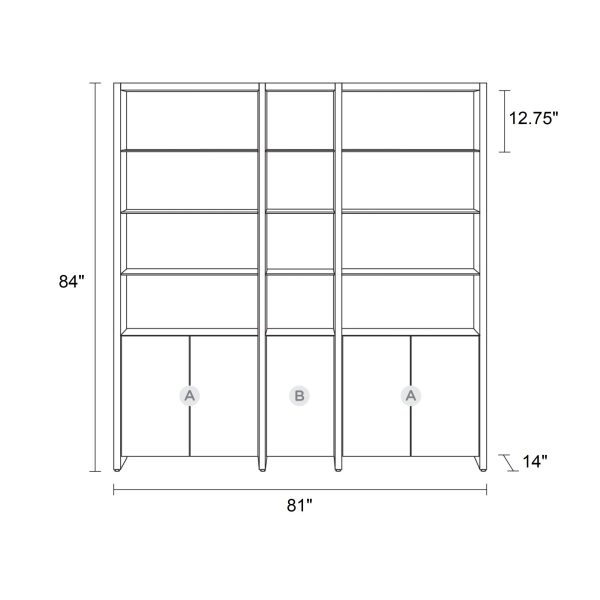 Linea Offset 3 Part Shelf System Cheap