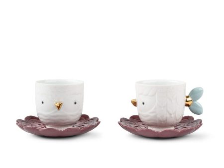 Kawki Cups and Saucers (Set of 2) For Sale