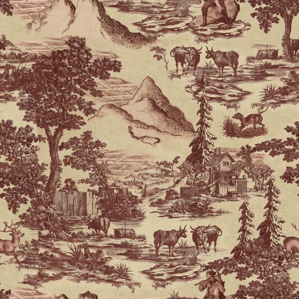 Toile Du Tyrol Wallpaper Sample Swatch Fashion