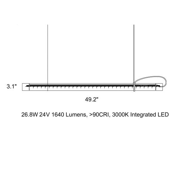 Tubular Linear LED Pendant Light For Sale