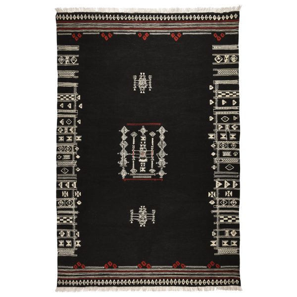 Yarasa Cocoa Wool Kilim Rug For Sale