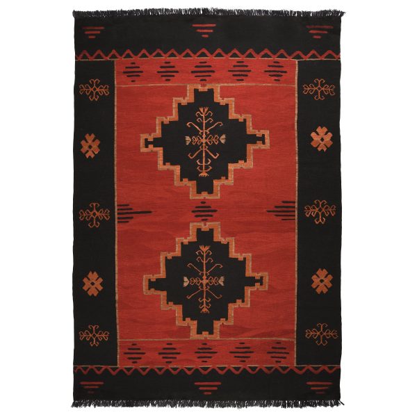 Yadigari Anatolia Red Wool Kilim Rug Supply