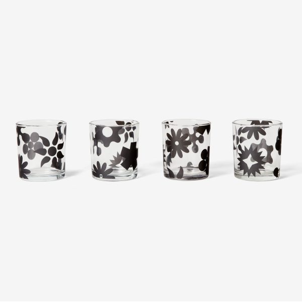 Dusen Dusen Pattern Glasses (Set of 4) Online Hot Sale