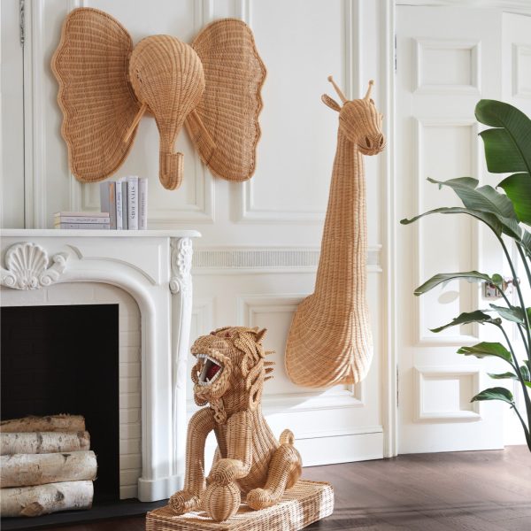 Wicker Elephant Wall Art Sale