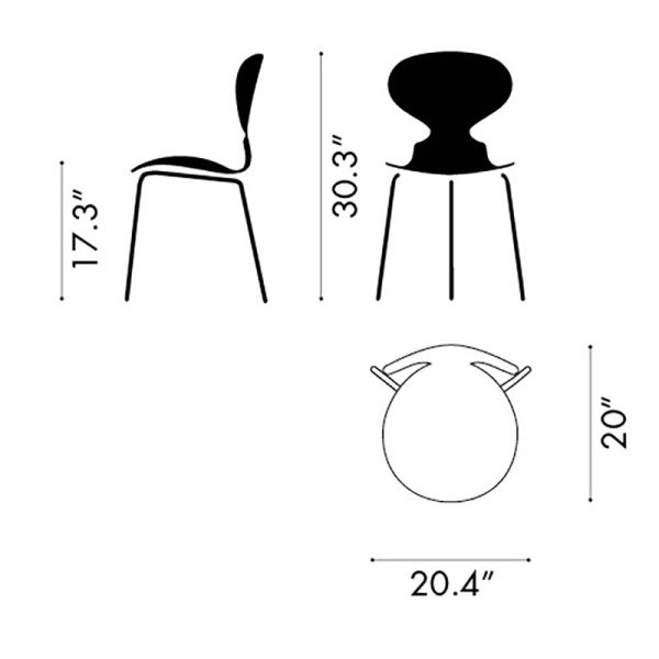 Ant Dining Chair with 3 Legs Discount