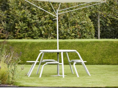 Virus 5-seater Picnic Table with Umbrella Hole For Discount