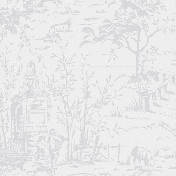 Toile de Jouy Wallpaper For Cheap