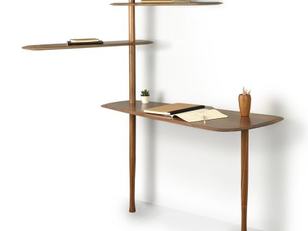 Unica Escritorio Desk in Natural Solid Walnut Online Hot Sale