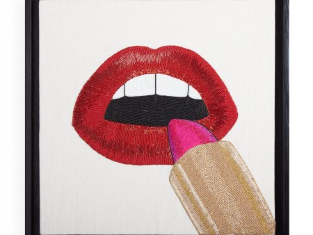 Lipstick Beaded Wall Art on Sale