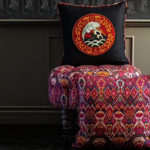 Uzbek Ikat Pillow For Sale