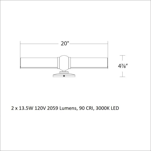 Juliet LED Bathroom Vanity Wall Light For Sale