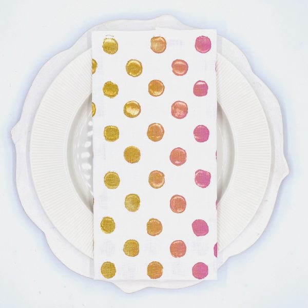 Pretty Polka Dots Linen Napkin (Set of 4) Fashion