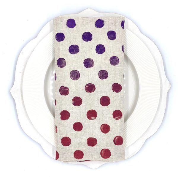 Pretty Polka Dots Linen Napkin (Set of 4) Fashion