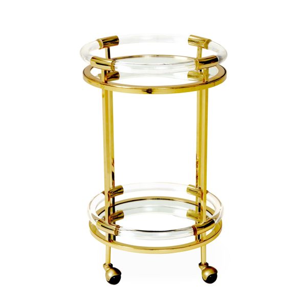 Jacques Round Bar Cart For Cheap