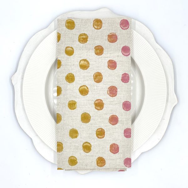 Pretty Polka Dots Linen Napkin (Set of 4) Fashion