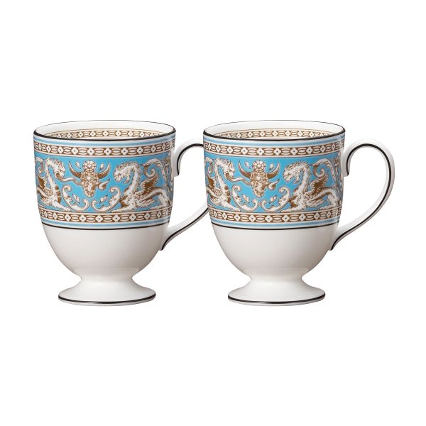 Florentine Turquoise Mugs (Set of 2) Hot on Sale