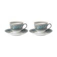 Florentine Turquoise Teacups & Saucers (Set of 2) Cheap