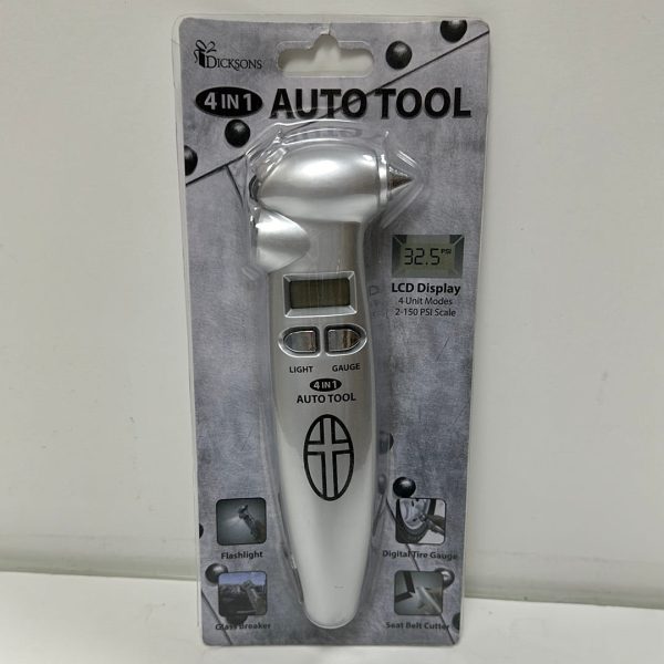 4 IN 1 AUTO TOOL TIRE GAUGE-5890 on Sale